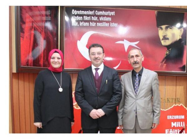 İl Milli Eğitim Müdürü Türkiye 1. si Tuba DUMLU GÜLER'i Makamında Ağırladı